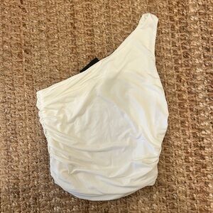 Fashion Nova One Way Shoulder Ruched Top